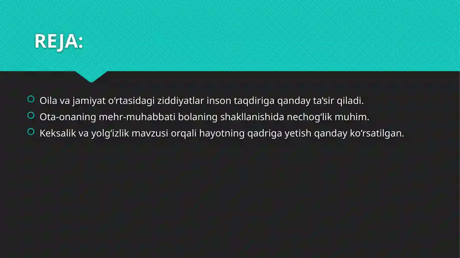 Oilavajamiyato‘rtasidagiziddiyatlarinsontaqdirigaqandayta’sirqiladi 2