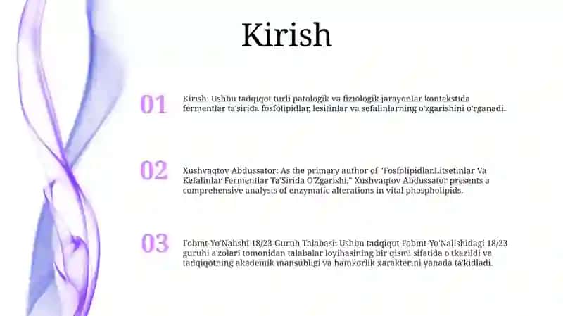 Fosfolipidlar.Litsetinlar Va Kefalinlar Fermentlar Ta'Sirida O'Zgarishi 2
