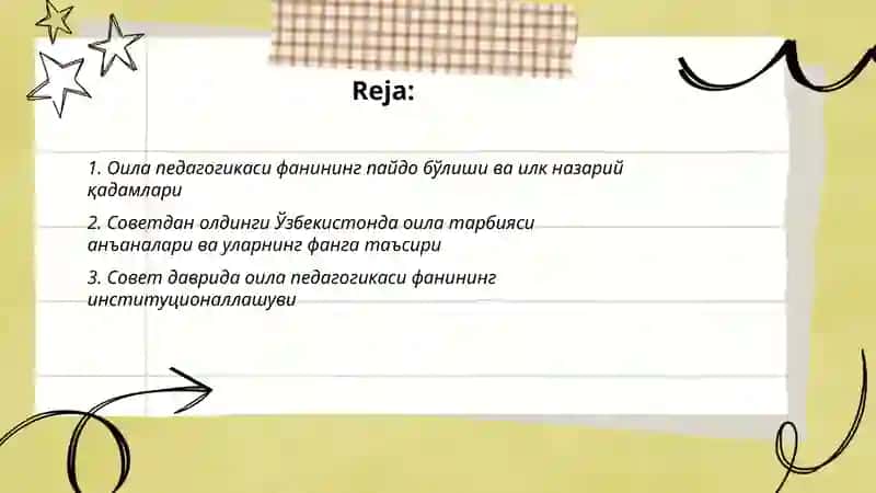 Оила педагогикаси фанининг ривожланиш тарихи 2