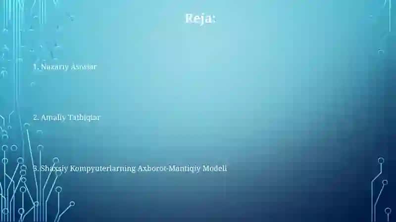 Shaxsiy kompyuterlarning axboriy-mantiqiy modeli 2