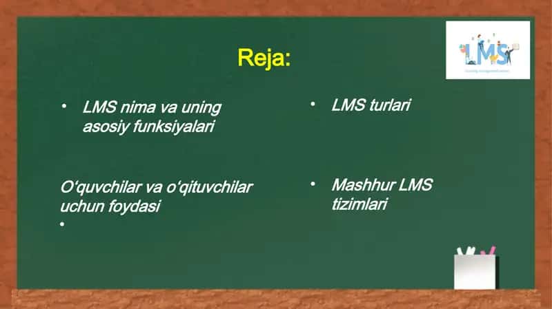 LMS (Leorning Management System) - ta’limni boshqaruv tizimlari 2
