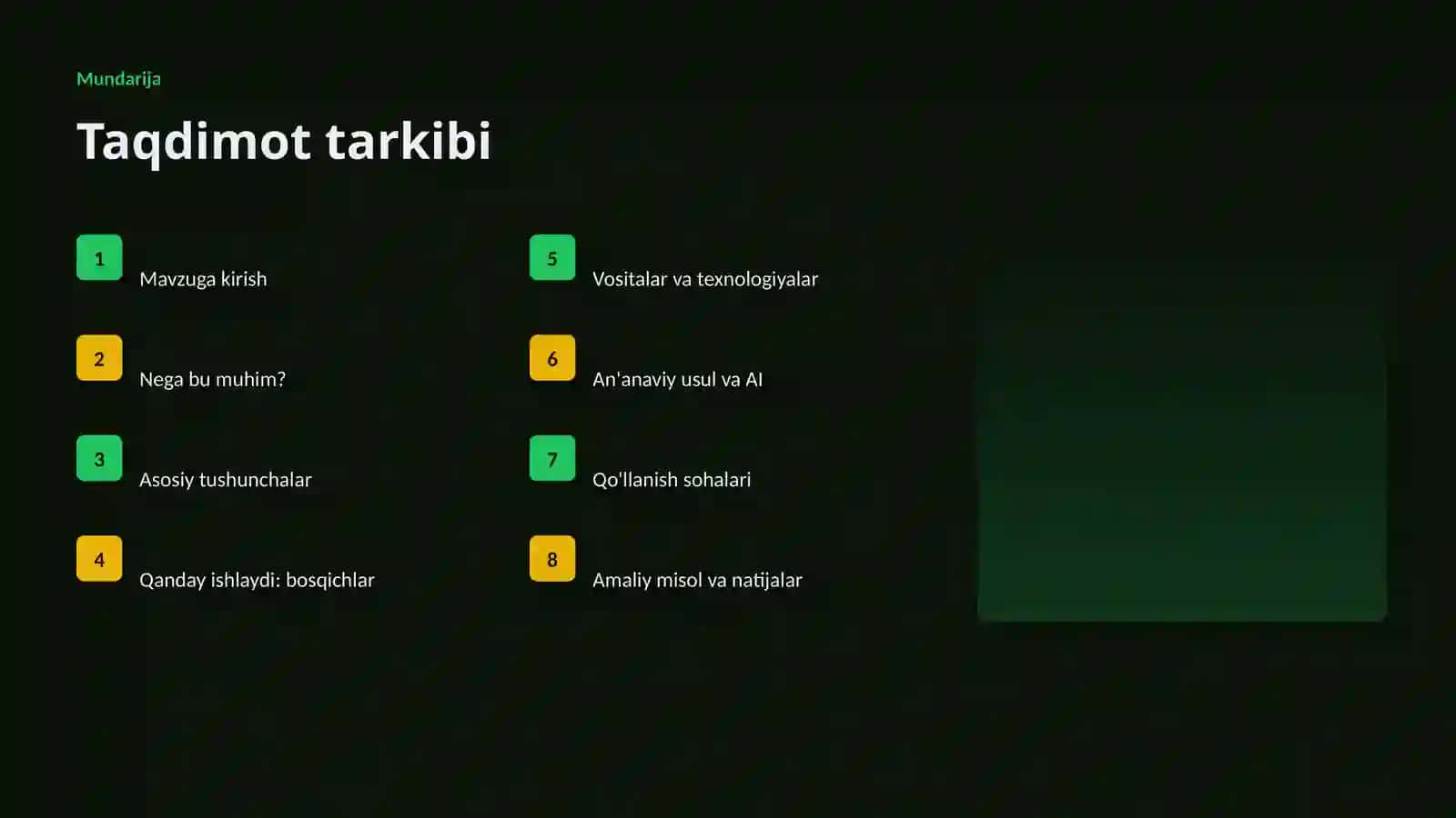 Sun'iy intellekt: foydalanish holatlari 2