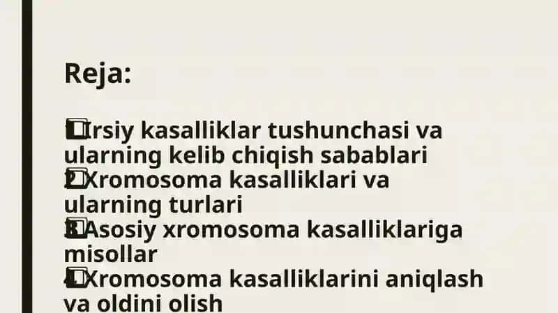 Irsiy kasalliklar xromosoma kasalliklari 2