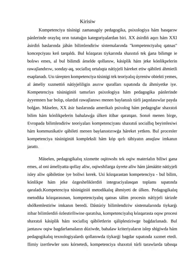 Kompetenciya tu’sinigi ha’m onin’ tu’rleri 2