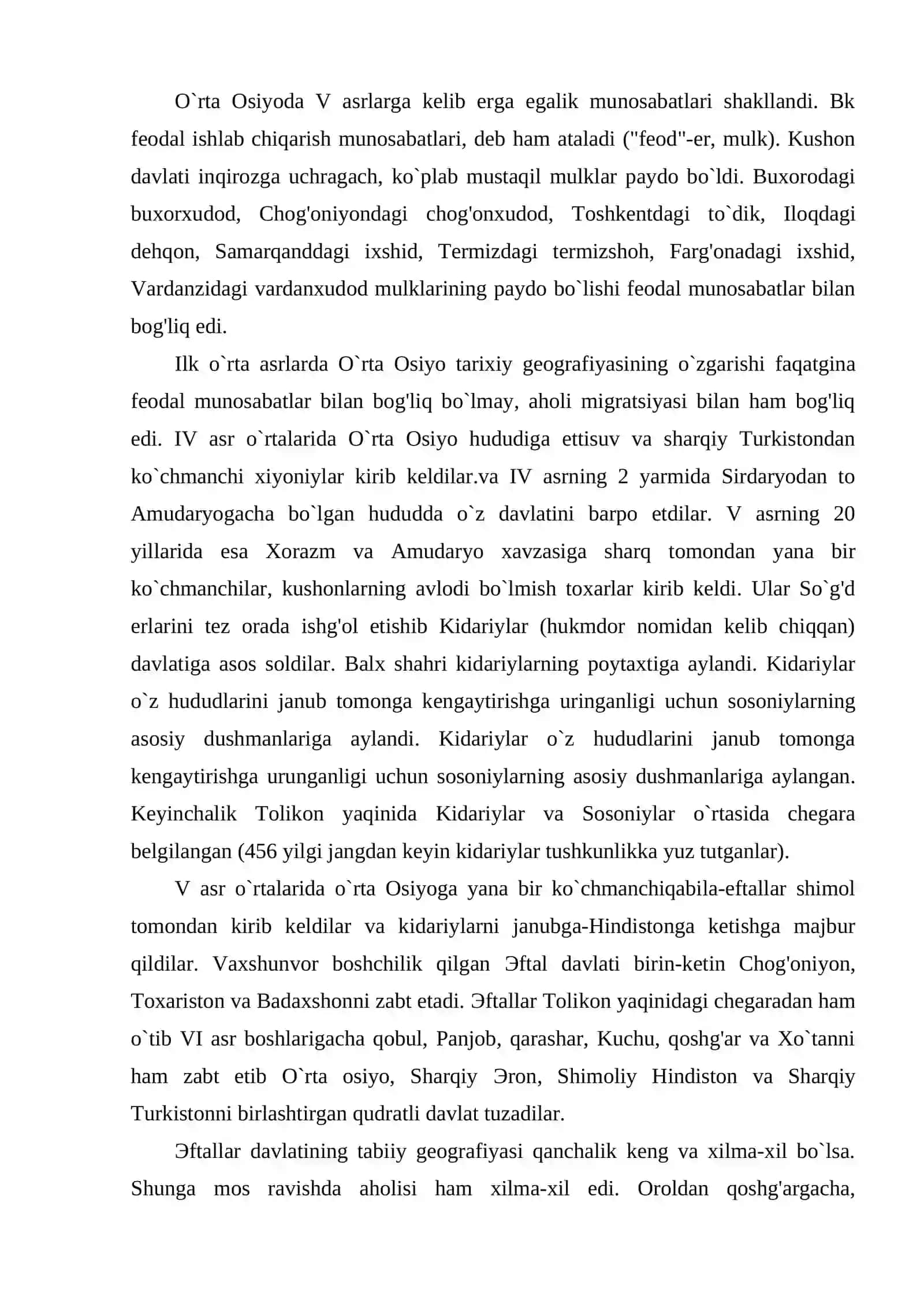 Ilk o`rta asrlar geografiyasi va arablarning O’rta Osiyoga istisi davri tarixiy geografiyasi 2