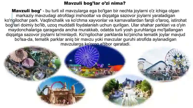 Mavzuli bog’larda animatorlik xizmati 2