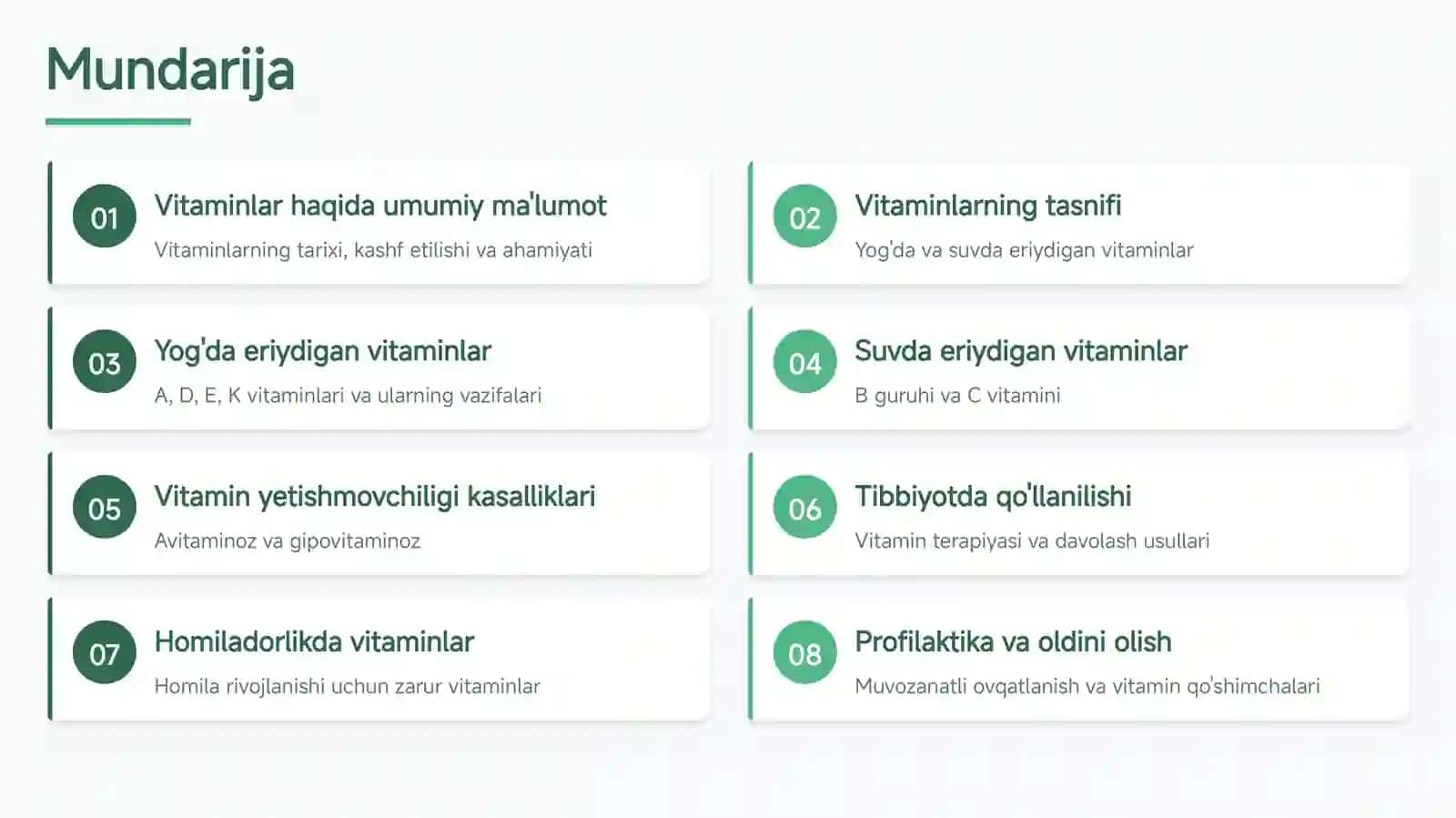 Vitaminlar va Ularning Tibbiyotda Qo'llanilishi 2
