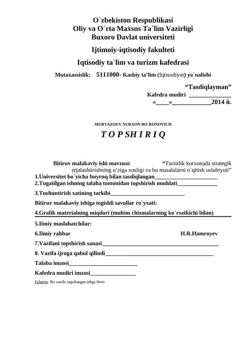 BITIRUV MALAKAVIY ISHI 2
