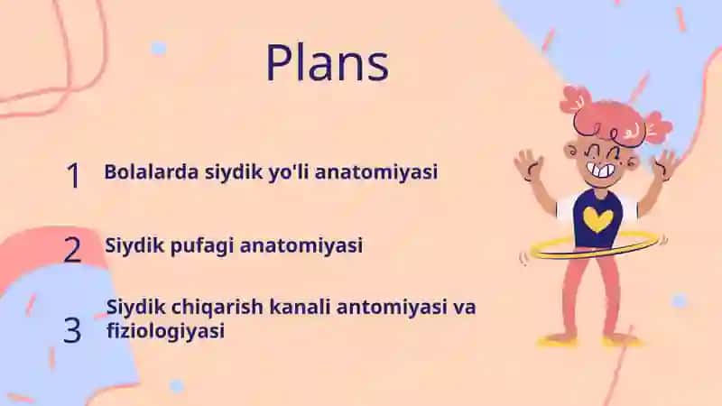 Bolalarda siydik yo'li, siydik pufagi, siydik chiqarish kanali antomo - fiziologik xususiyatlari 2