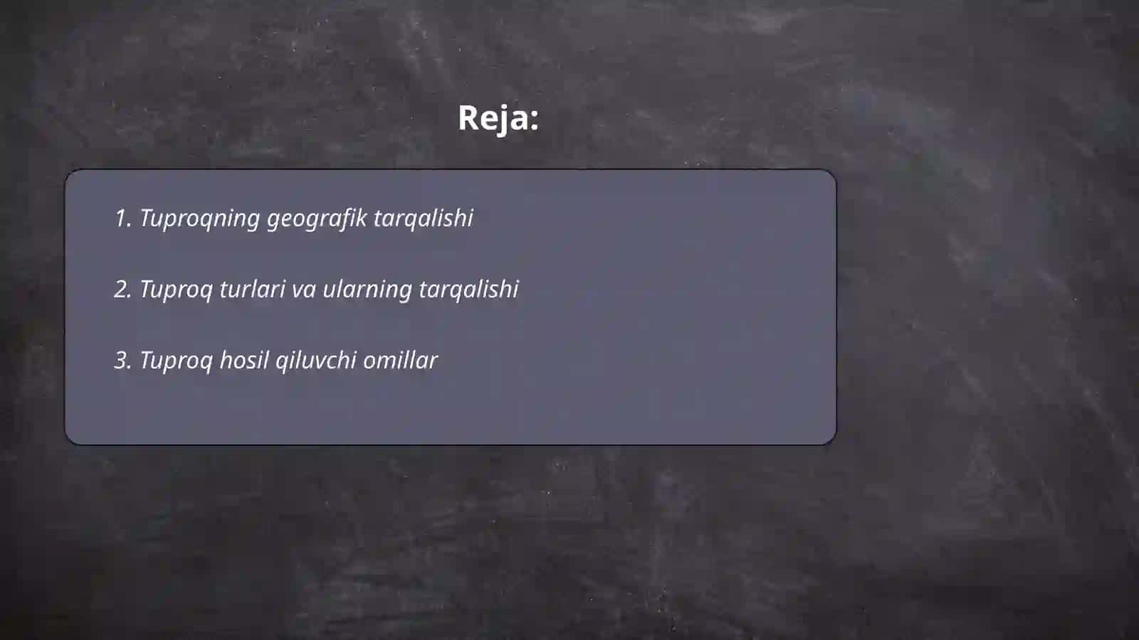 Tuproqning tarqalish qonuniyatlari 2