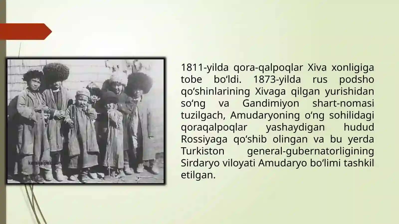 Xiva xonligi va Qoraqalpog‘iston tarixi 2