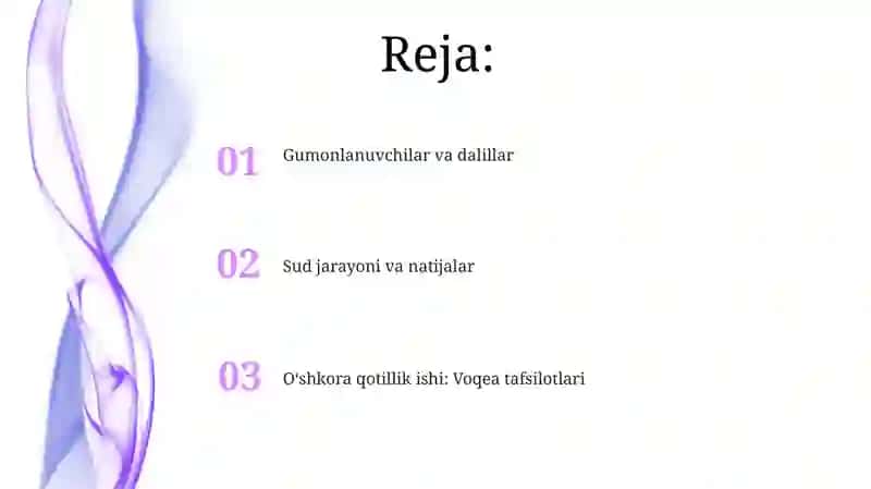 Oshkora qotillik ishi: Voqea tafsilotlari 2