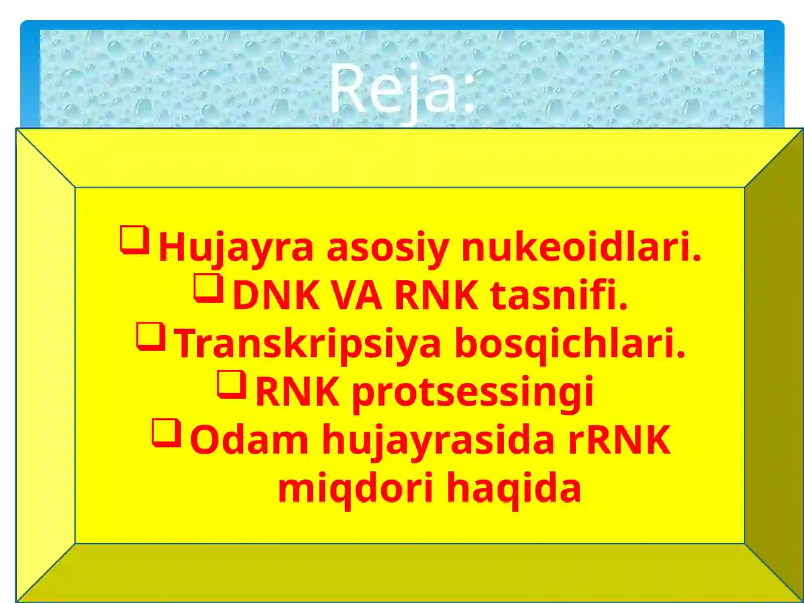 Genekspressiyasining boshqarilishi 2