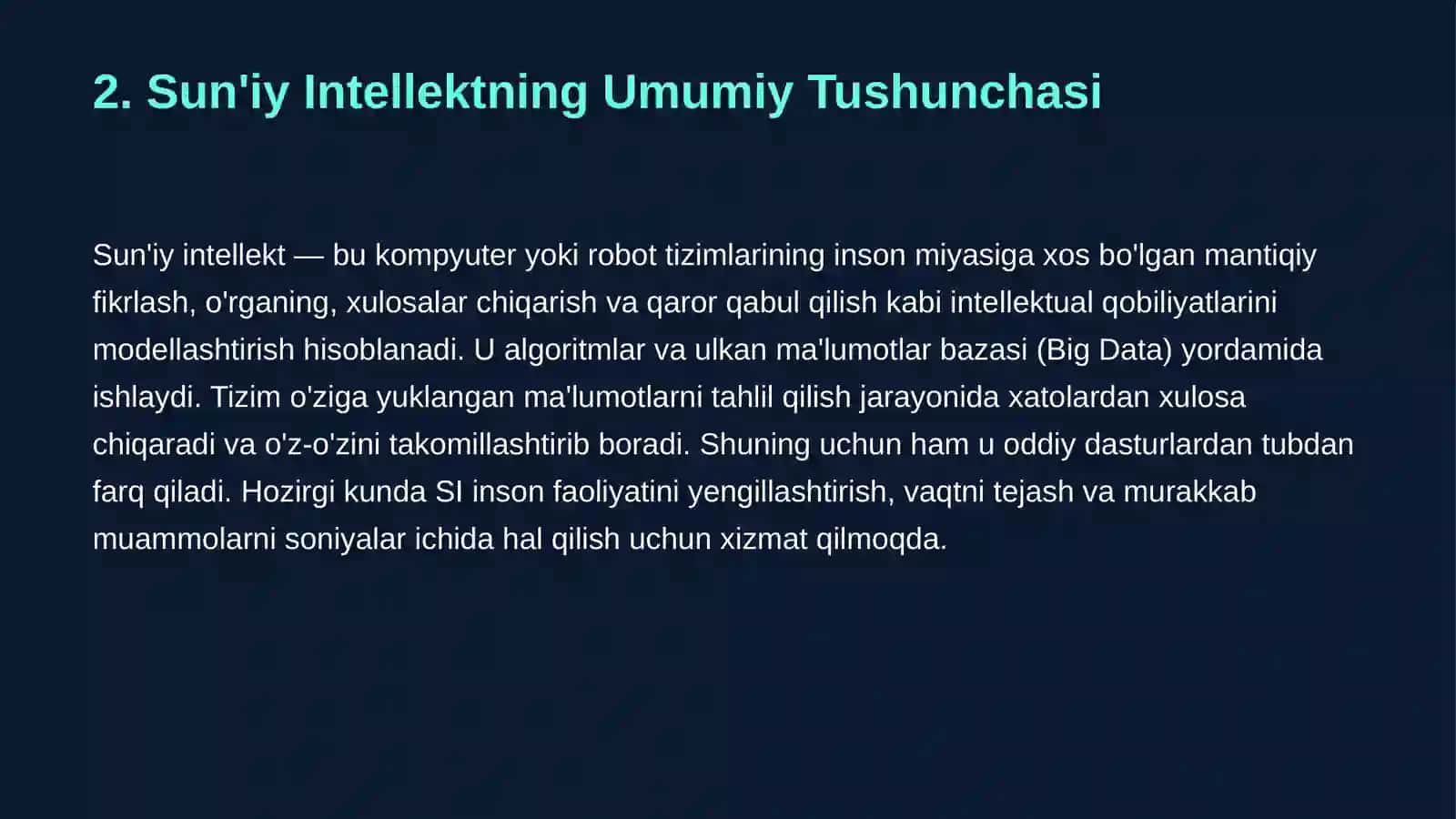 Sun'iy Intellekt va Kundalik Hayotimiz 2