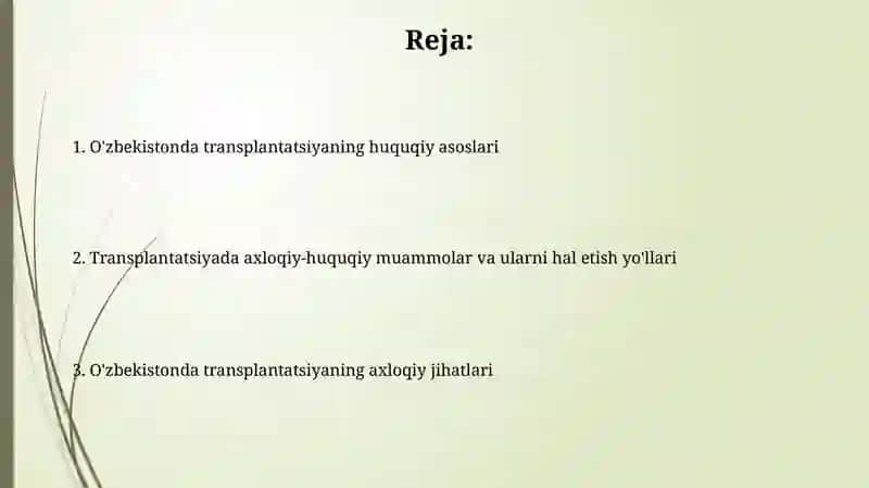 Oʻzbekistonda transplanyatsiyaning etik-huquqiy jihatlari 2