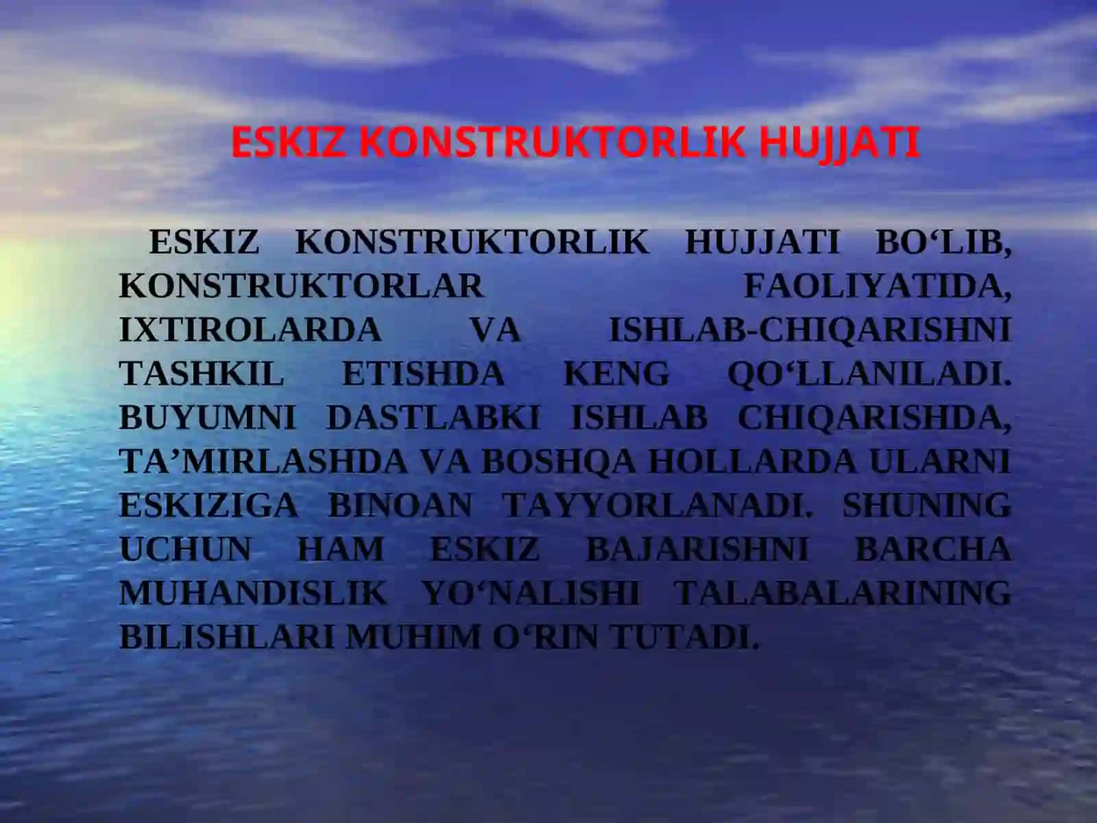 DETALLARNING ESKIZLARINI BAJARISH 2