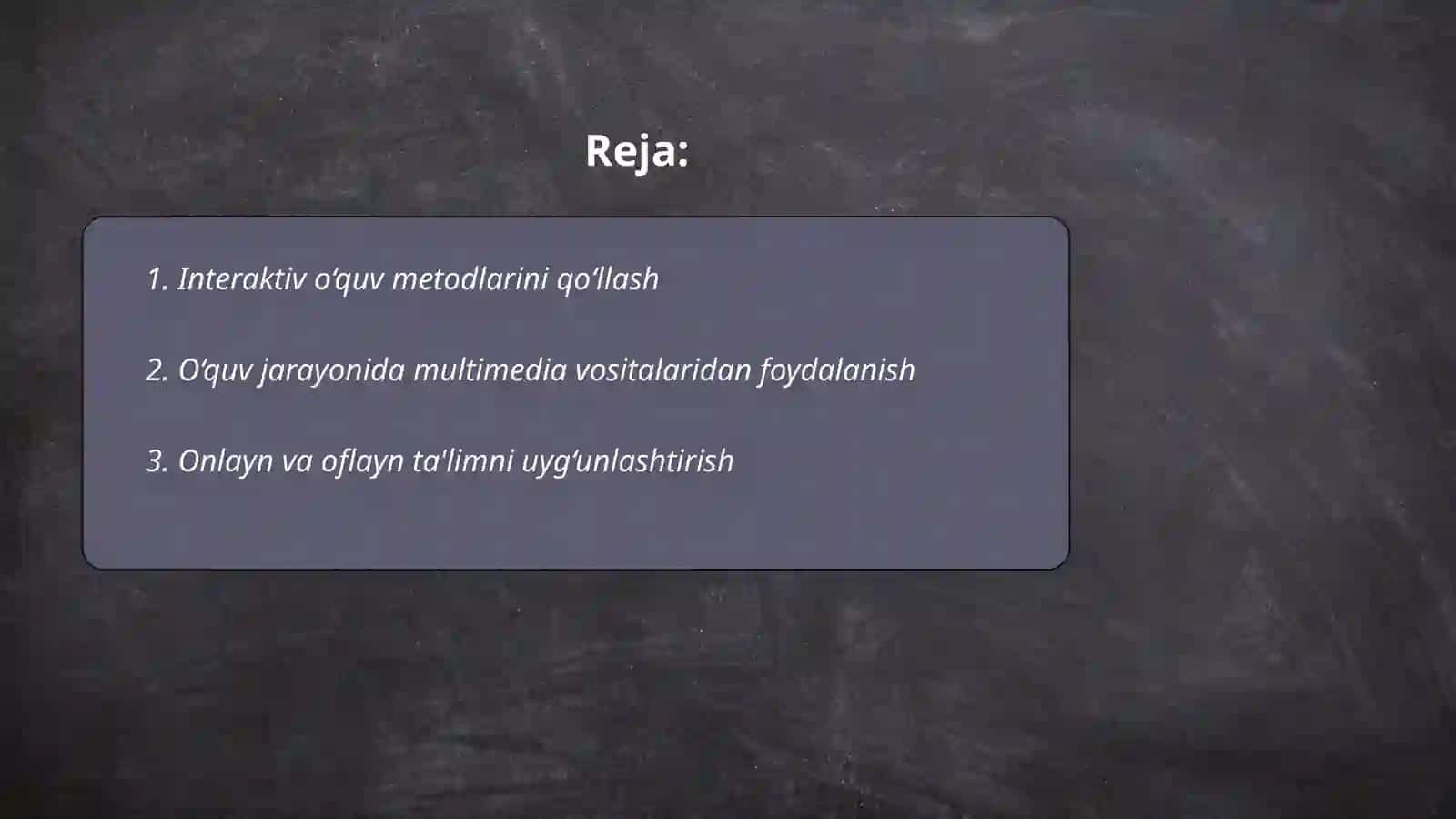 Ta'lim olish jarayonini samarali tashkil etish 2