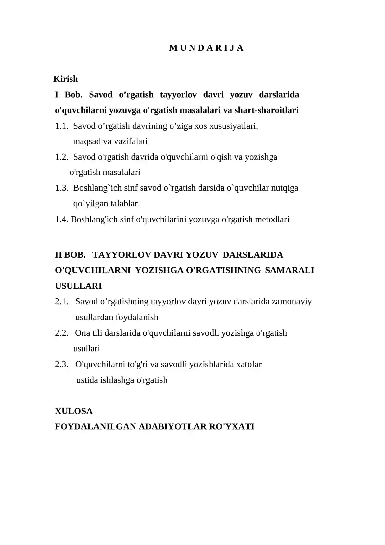 "BOLALARNI SAVOD O’RGATISHGA TAYYORLASH" 2