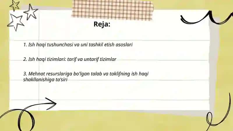 Ish xaqini tashkil etish shakllari va tizimlari 2