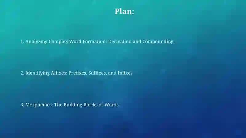 Morphology structure of the English words 2