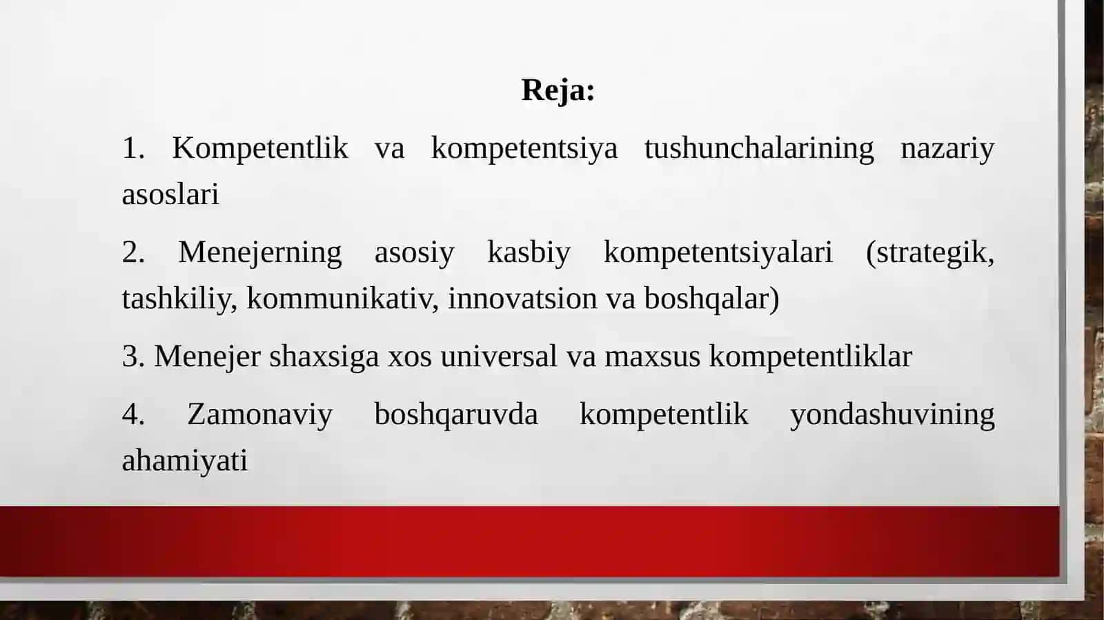 Menejerga xos kompetentlik va kompetentsiyalar 2