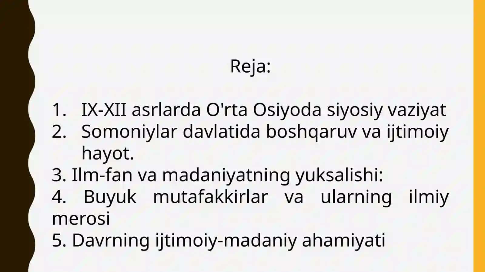 IX-XII asrlarda O'rta Osiyoda yuz bergan uyg'onish davri 2