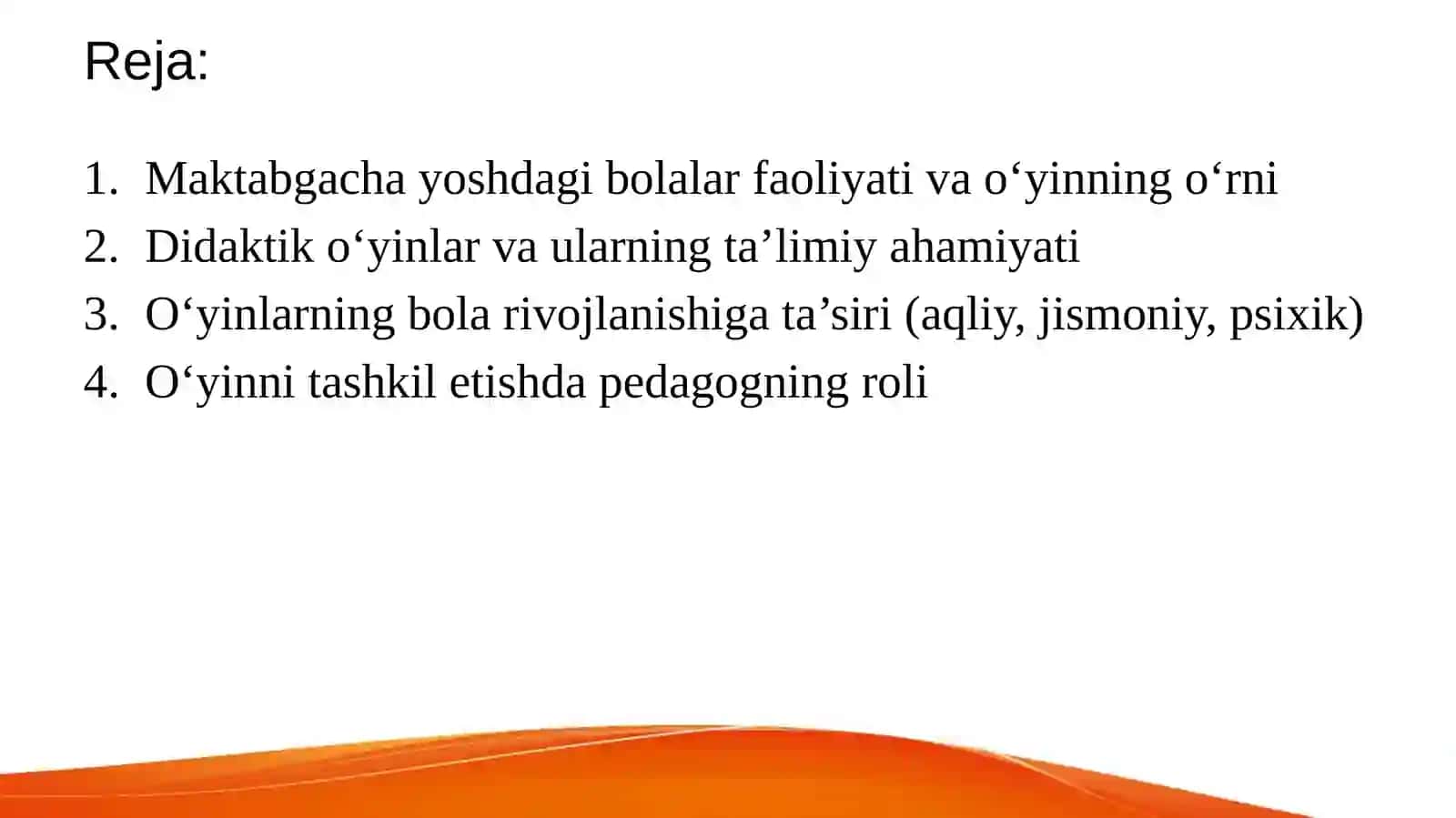 O‘yin- maktabgacha tarbiya yoshidagi bolalarning asosiy faoliyati sifatida 2