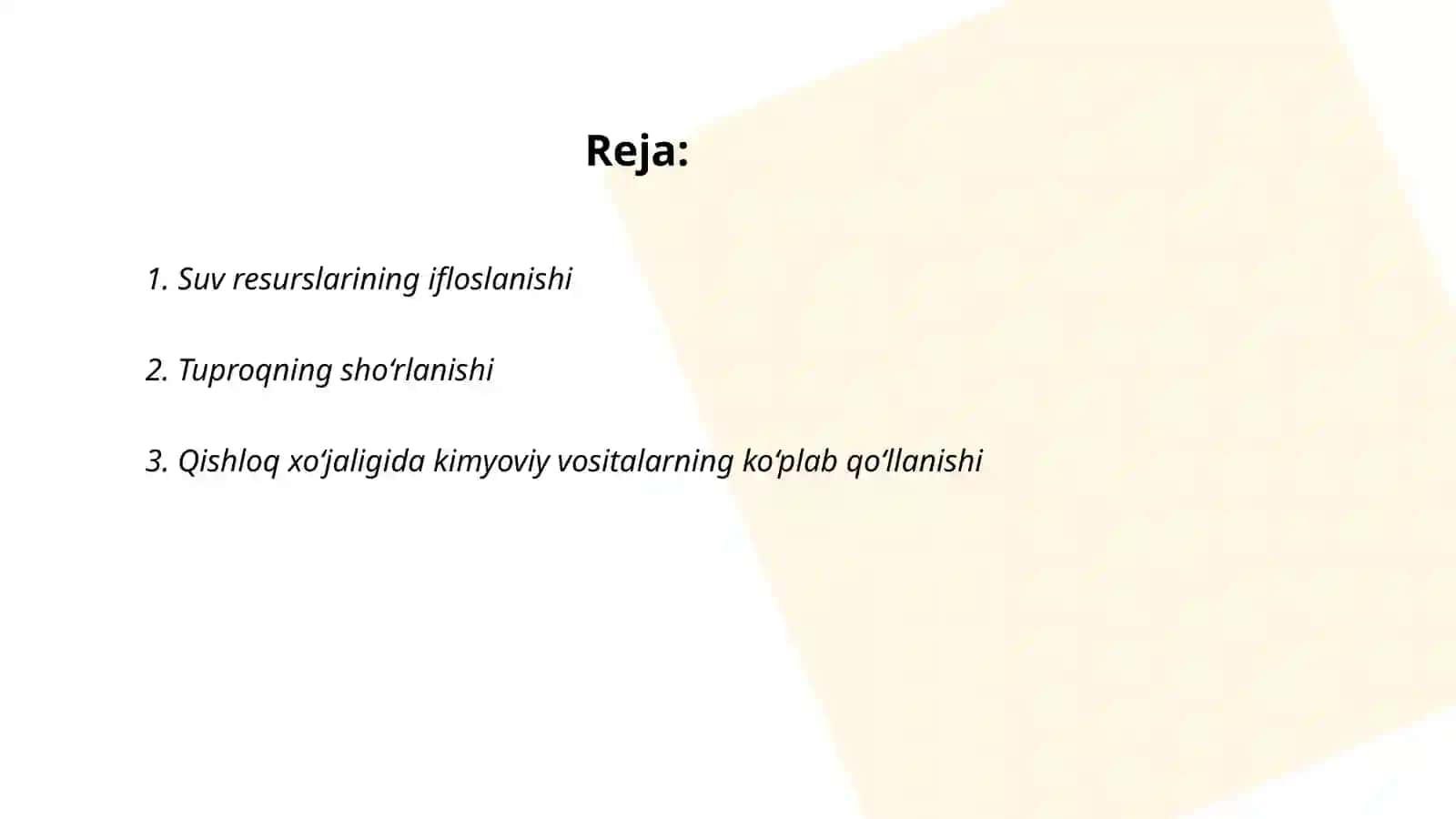 Dehqonobod tumanidagi ekologik muammolar va ularning yechimlari 2