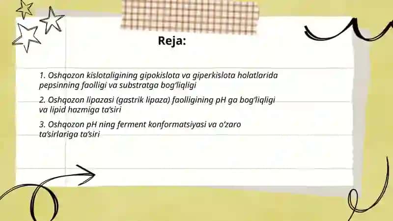 Fermentlar Faolligini Oshqozon Kislotaligini Gipo- va Giperatsid Xolatlarda O‘zgarishi va Tiklash Choralari 2