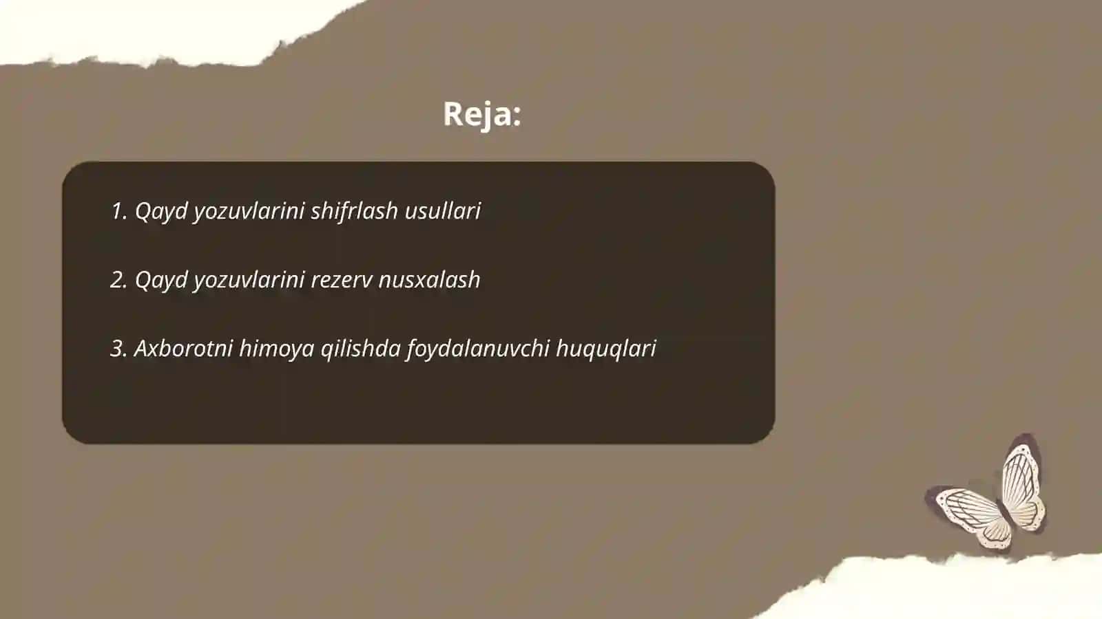 Qayd yozuvini himoyalash 2