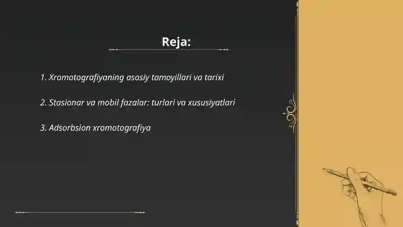 Xromotografiya usulida moddalarni ajratish 2