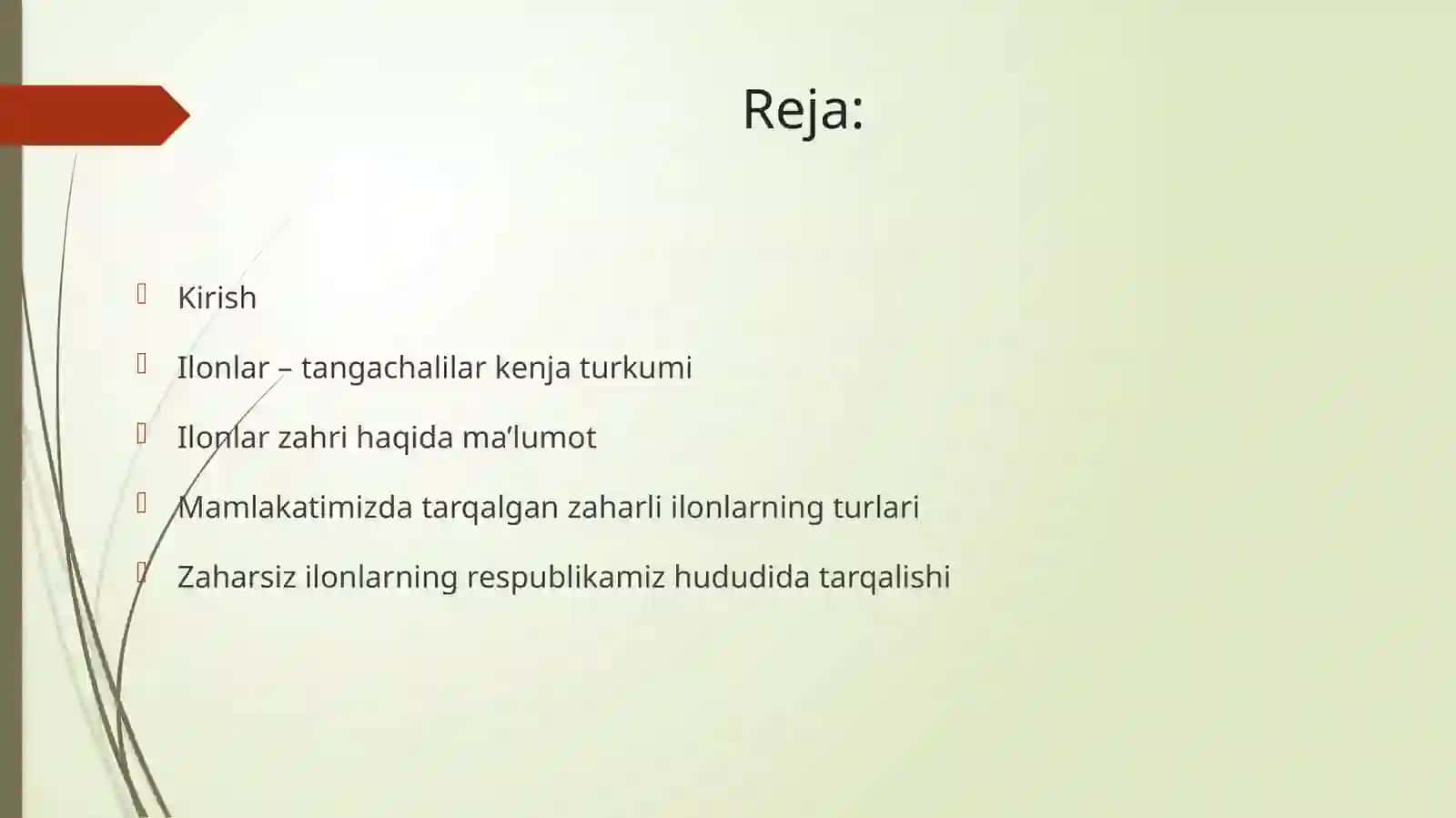 O'ZBEKISTONDA ZAHARLI VA ZAHARSIZ ILONLARNING TARQALISHI 2