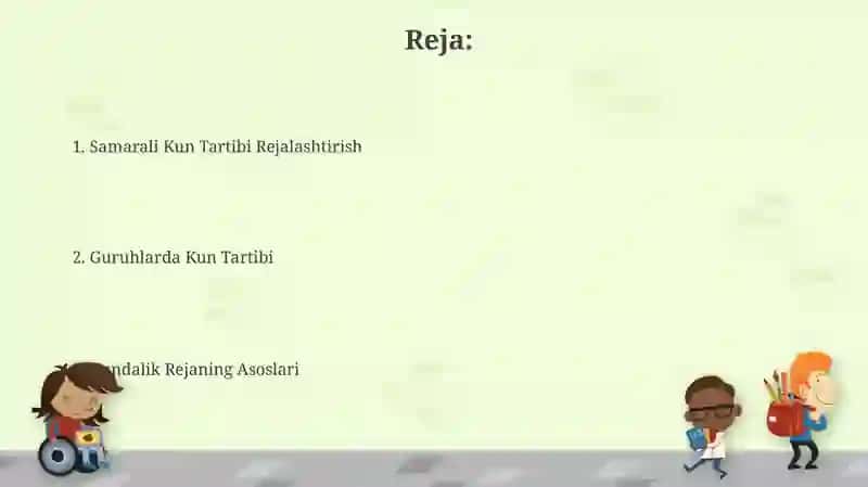 Samarali Kun Tartibi Rejalashtirish 2