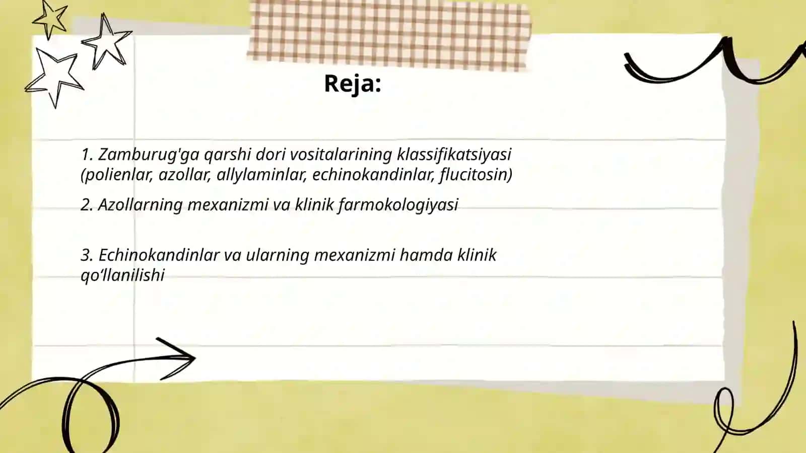 Zamburug'ga qarshi dori vositalarining klinik farmokologiyasi 2
