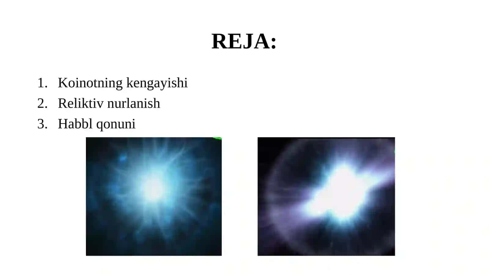 11-sinf Astronomiya dars ishlanma. Koinotning kengayishi. Habbl qonuni 2
