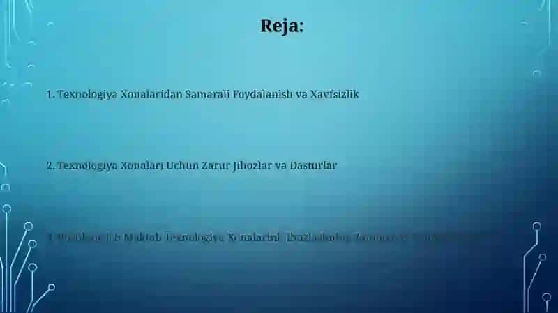 Boshlanğich sinflarda texnalogiya xonalarini jihozlash 2
