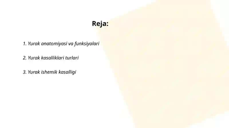 Yurak kasalliklari va davolash uslubi 2