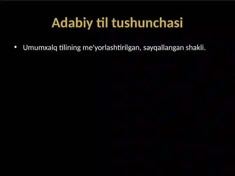 O'ZBEK ADABIY TILI ME'YORLARI 2
