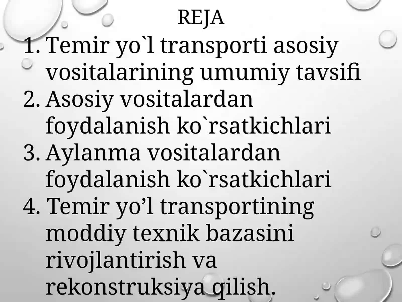 Temir yo`l trаnspоrti nishlab chiqarish fondlari 2