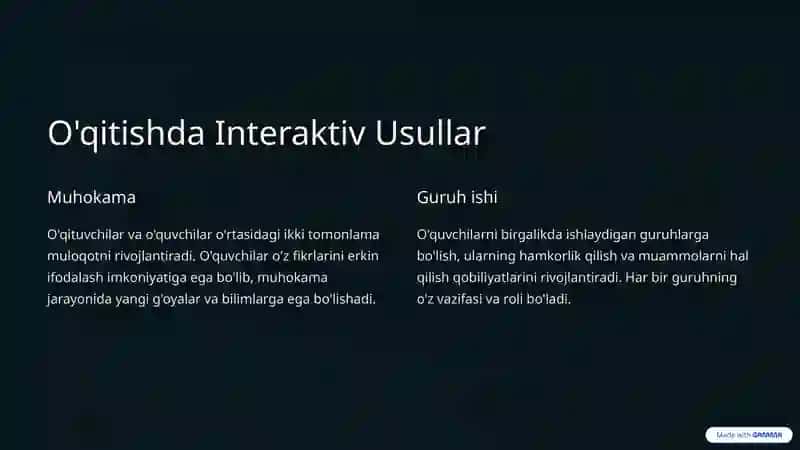 Professional Ta’limda Ta’lim Usullarini Qo‘llash 2