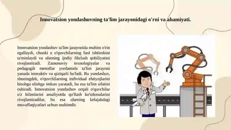 Innovatsion yondashuv konseptsiyasi va ta'limda diferensiya yondashuvi 2