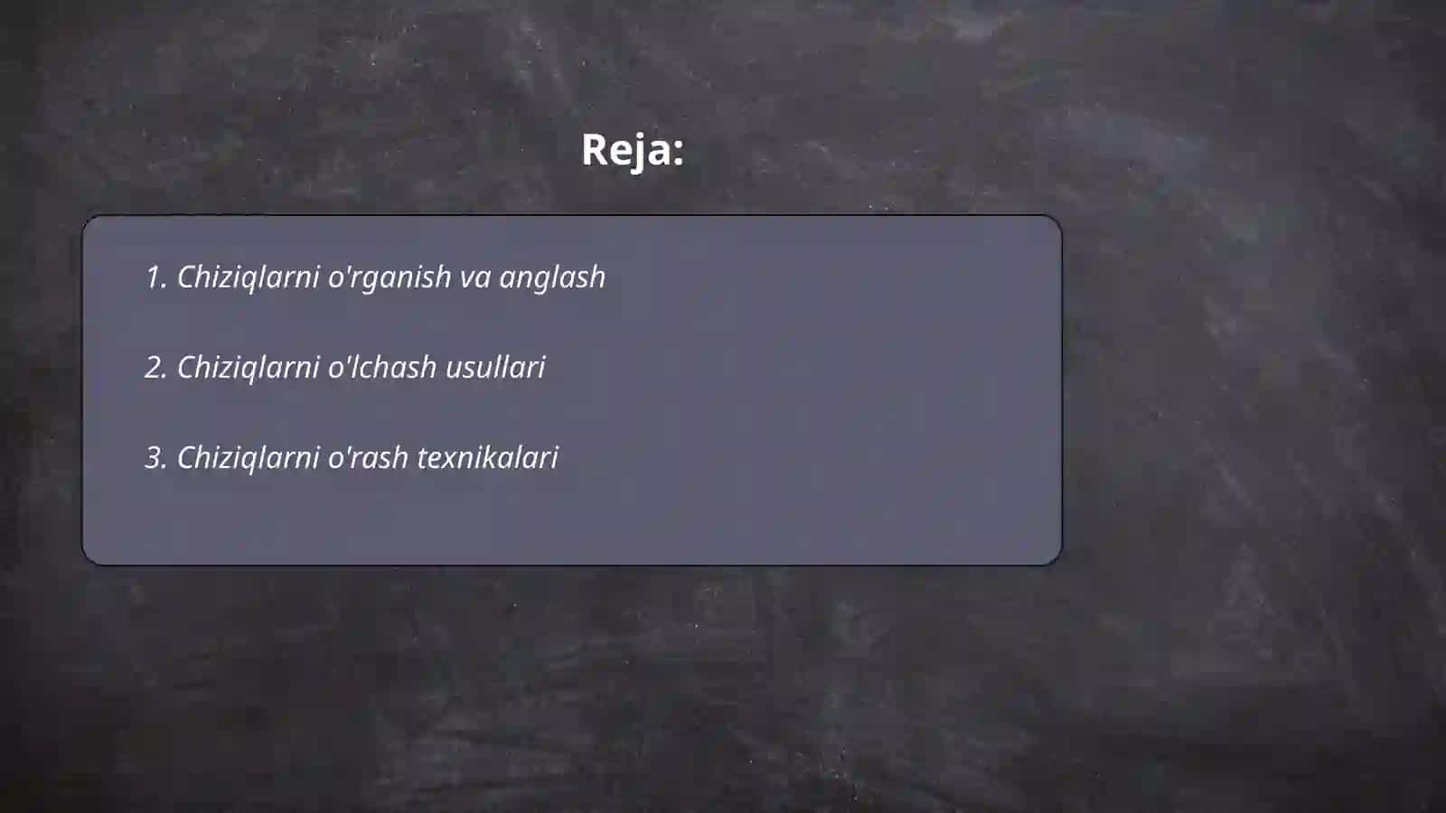 Chiziqlarni o'rganish va anglash 2