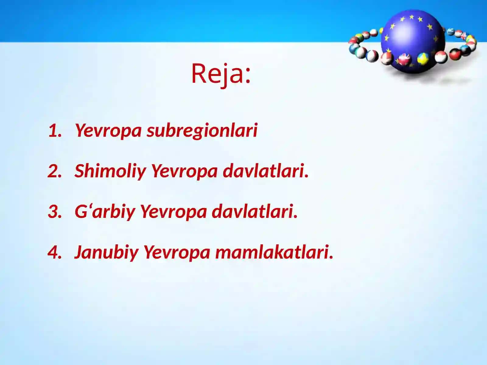 Yevropa subregionlari 2