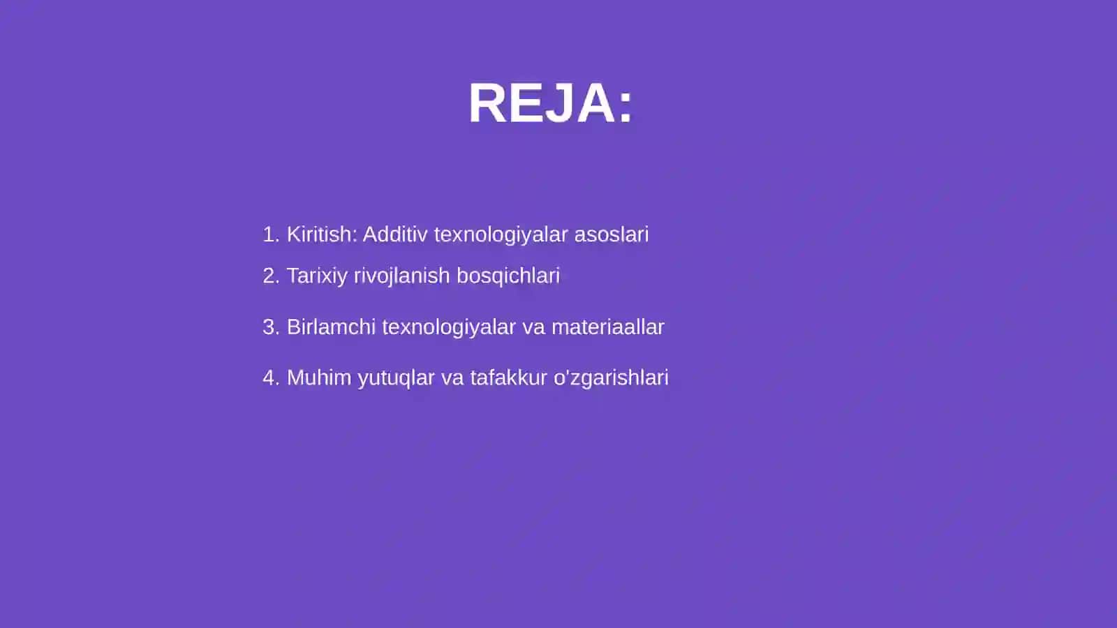 Additiv texnologiyalar tarixi va rivojlanishi 2