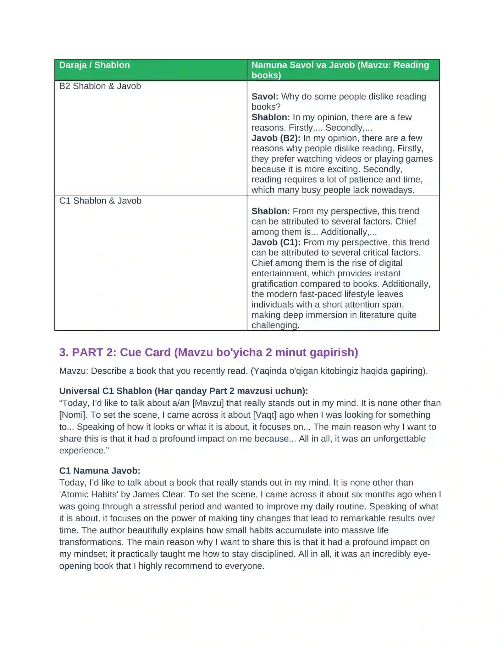 MULTILEVEL SPEAKING MUKAMMAL QO'LLANMA 2