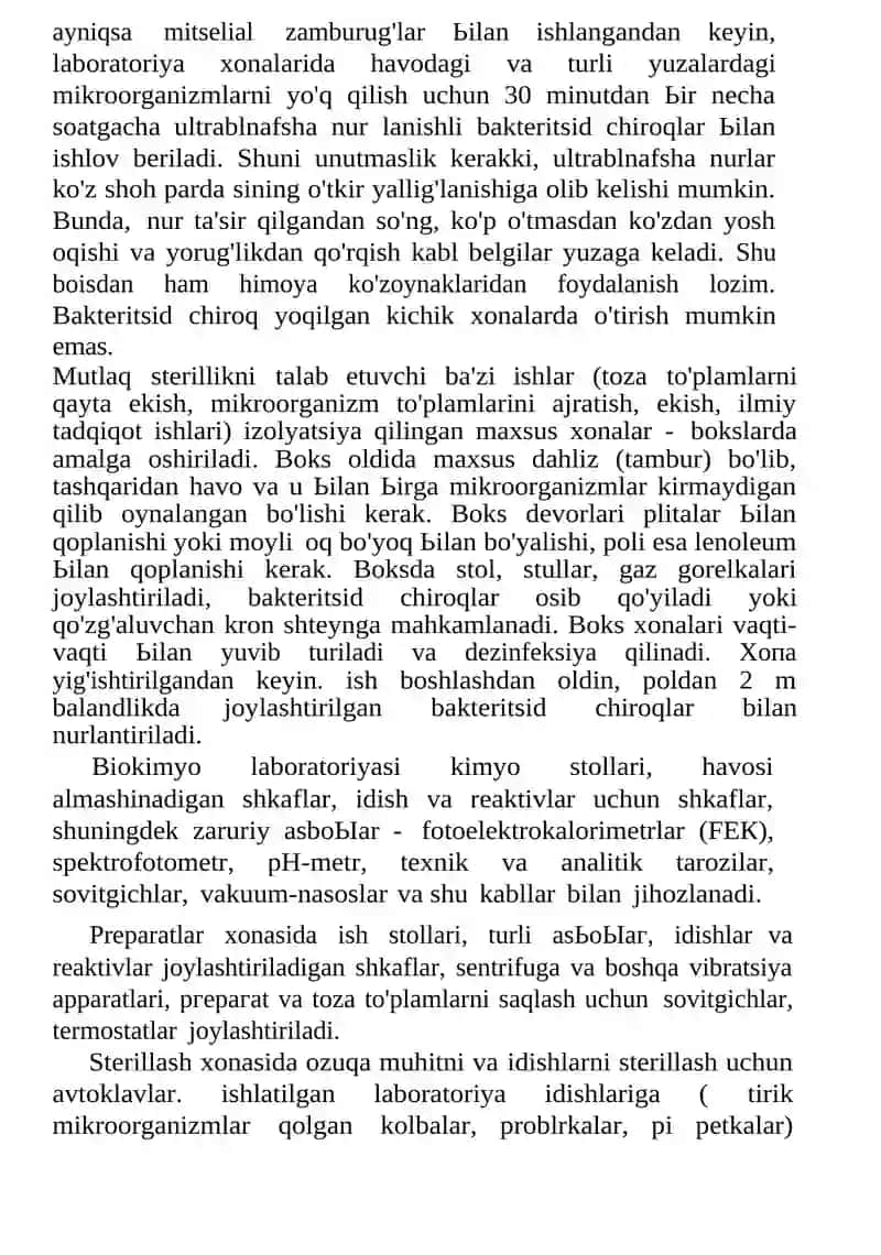 MIKROBIOLOGIYA LABORATORIYASI 2