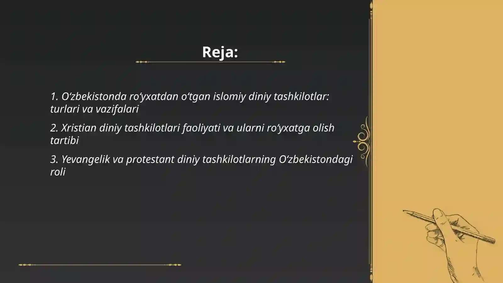 Oʻzbekistonda faoliyat yurituvchi diniy tashkilotlar 2