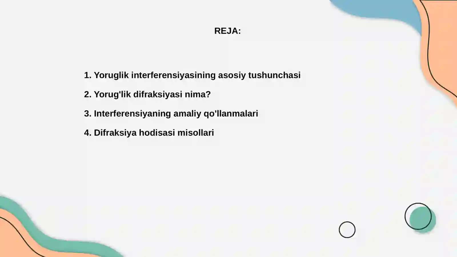 Yoruglik interferensiyasi va difraksiyasi 2