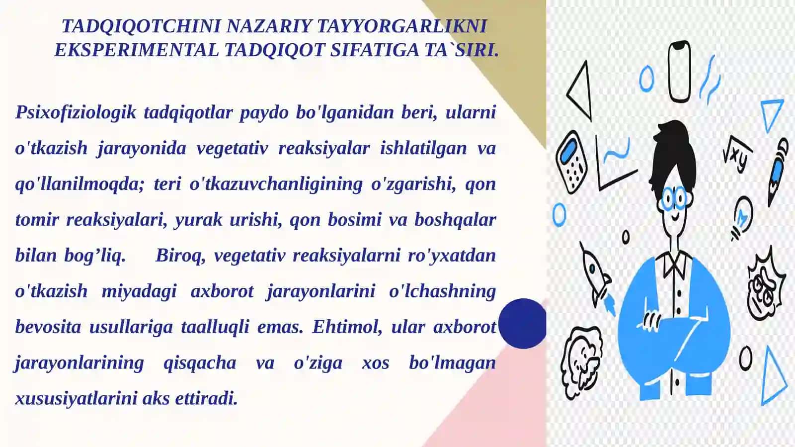 Psixofiziologik tadqiqotlarning nazariy va amaliy jihatlari 2