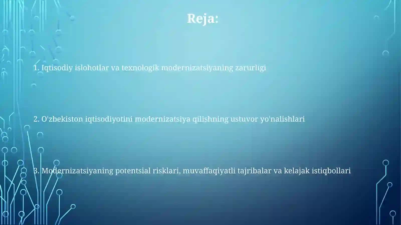 Iqtisodiyotni texnologik yangilash zarurati 2
